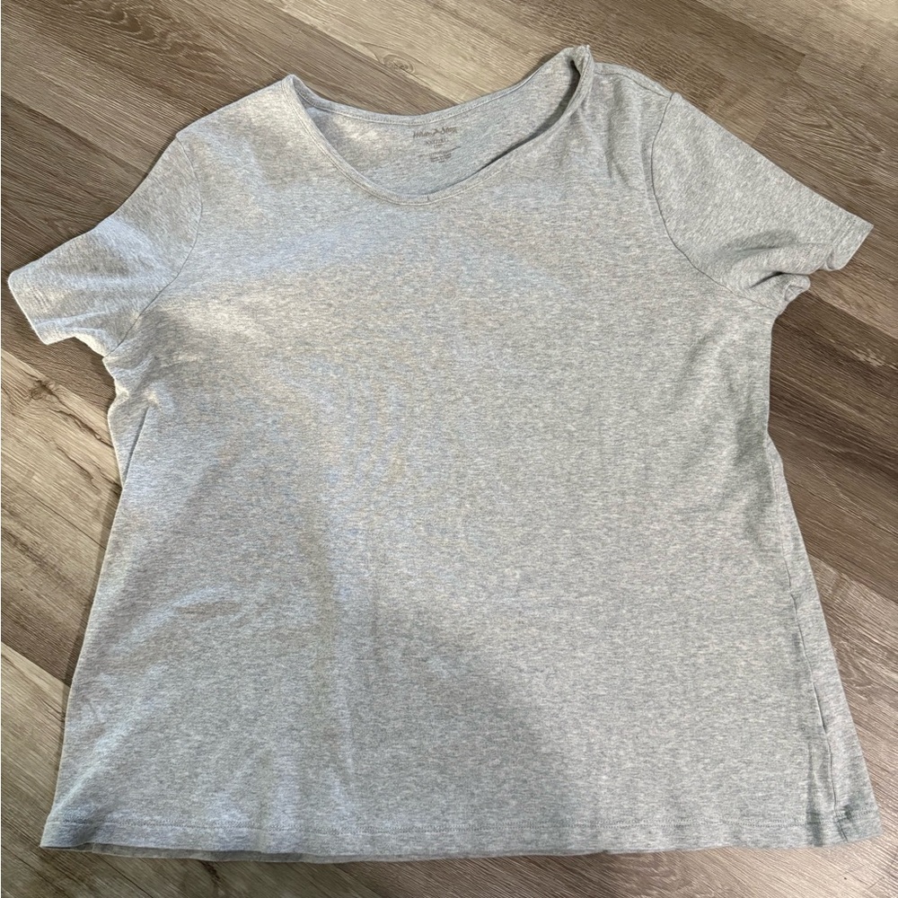 White Stag Gray Relaxed Short Sleeve Tee